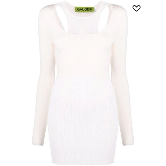GAUGE81 Khota Knit Double-Layered Dress Sz XS Ivory - Picture 2 of 14